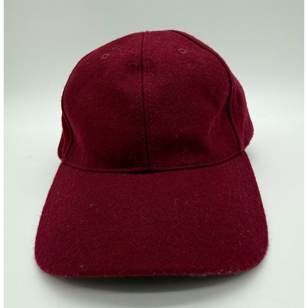 X.Q Burgundy Men's Adjustable Solid Baseball Cap Wool Blend Felt One Size